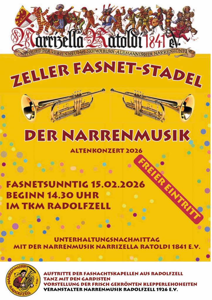 Zeller Fasnets Stadel Plakat 2026