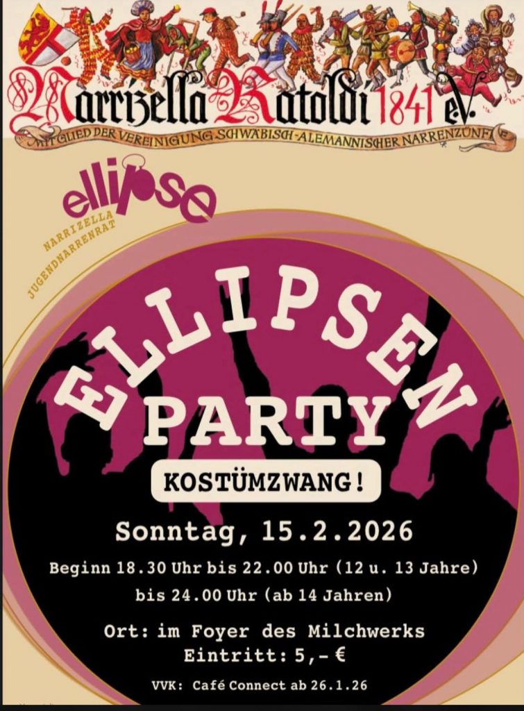 Plakat Ellipsen-Party 2026